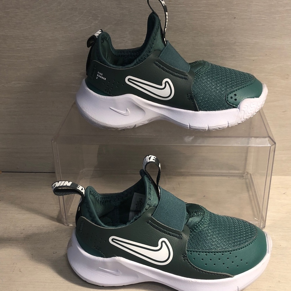 Nike Flex Runner 3 FN1449-300 Baby/Toddler Green/White Size 9C